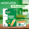 Dettol Medicated Plasters | Washproof | Bandages | 10 Strips