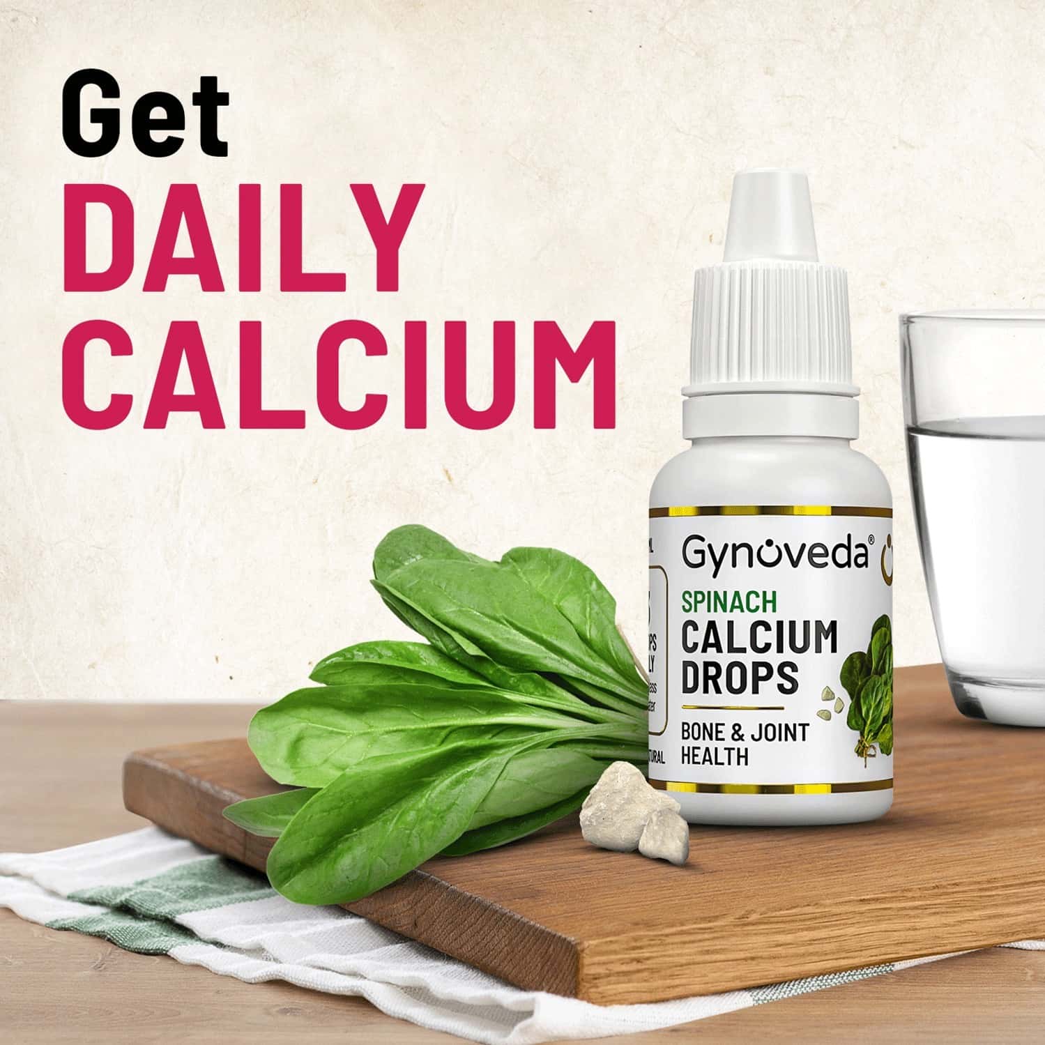 Buy GYNOVEDA SPINACH CALCIUM DROPS. FOR HEALTHY BONES JOINT MUSCLE EYE
