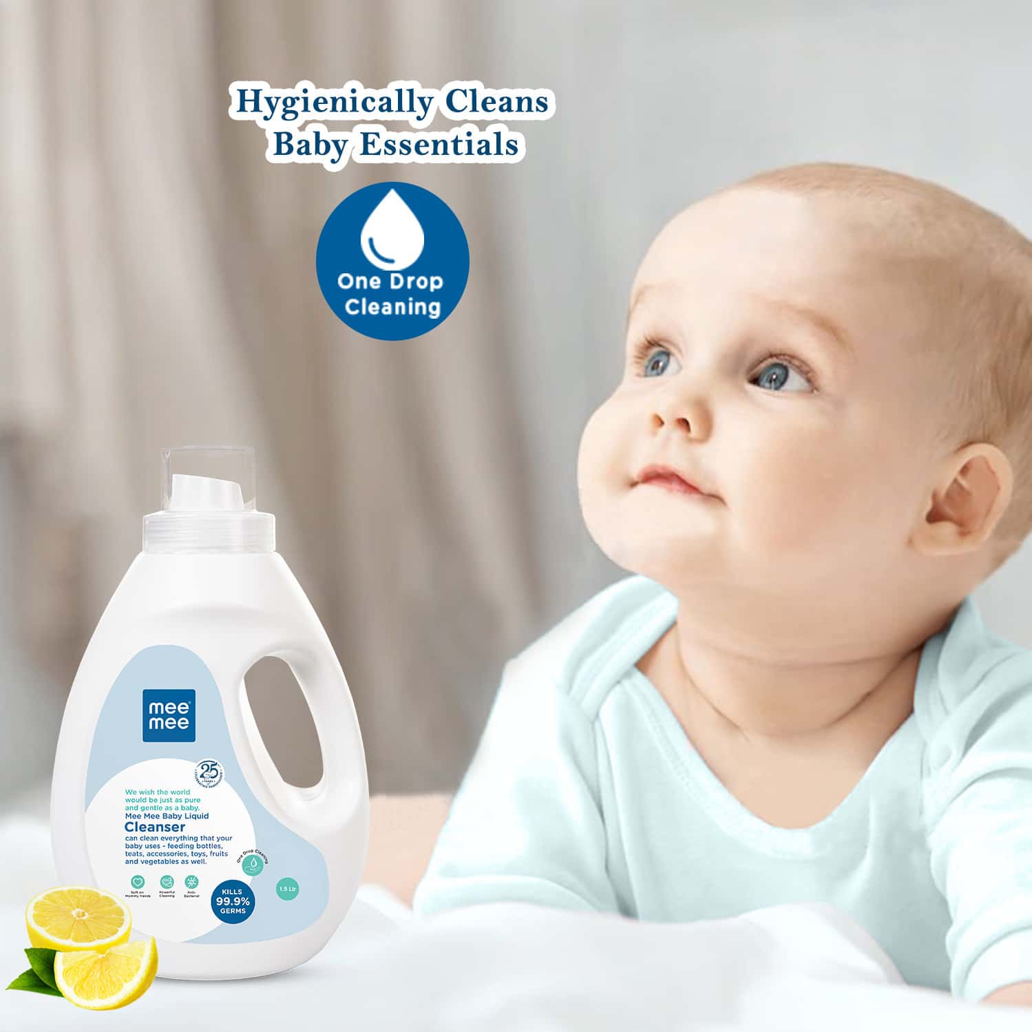 Buy MEEMEE BABY LIQUID CLEANSER, KILLS 99 GERM LIQUID DETERGENT (1.5 L