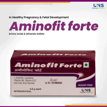 Aminofit Forte Nutritional Supplement For Safe & Healthy Pregnancy Sugar Free 4.5gm Sachet
