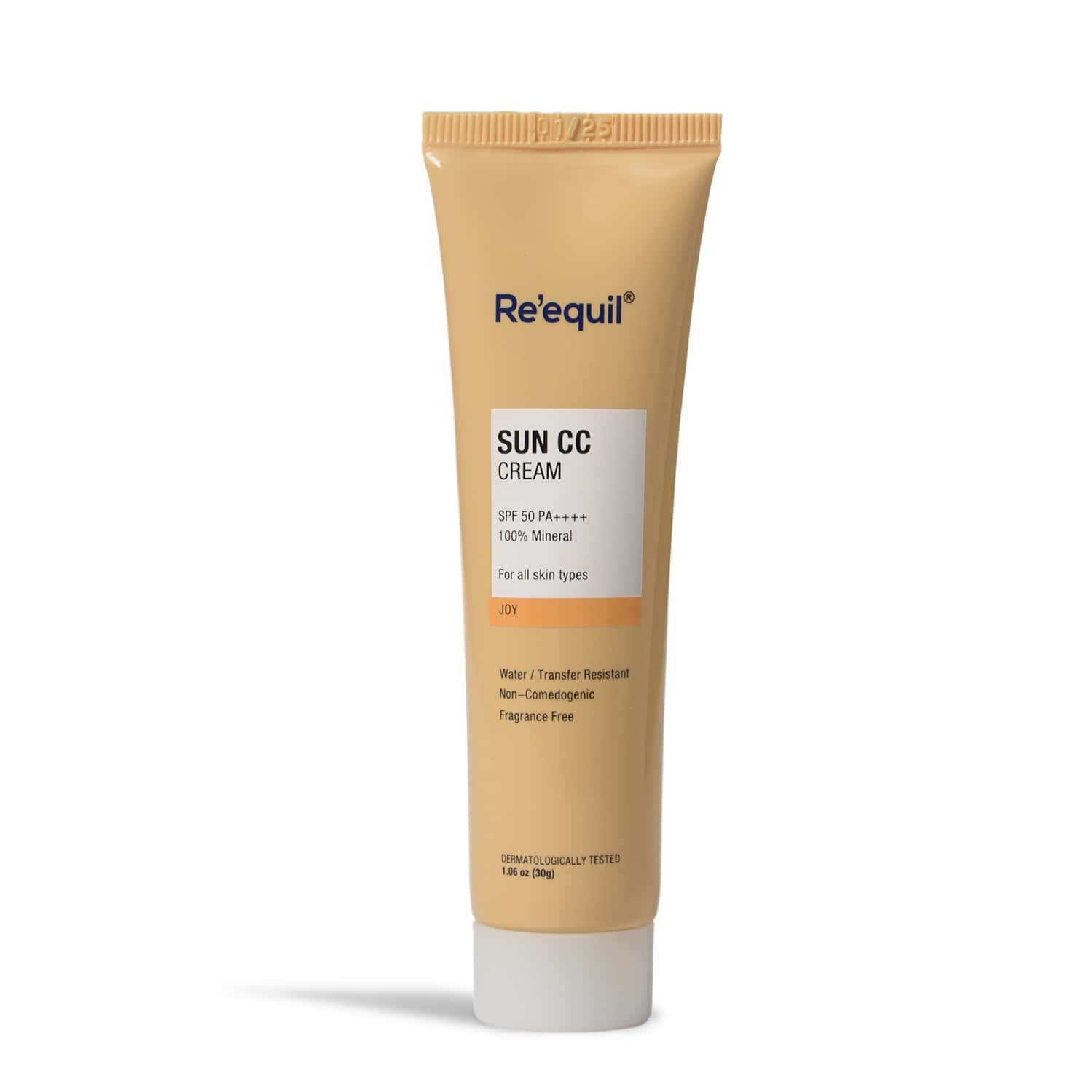 Re'Equil Sun Cc Cream (Joy) Spf 50 Pa++++ | 100% Mineral Uv Filter | 30gm