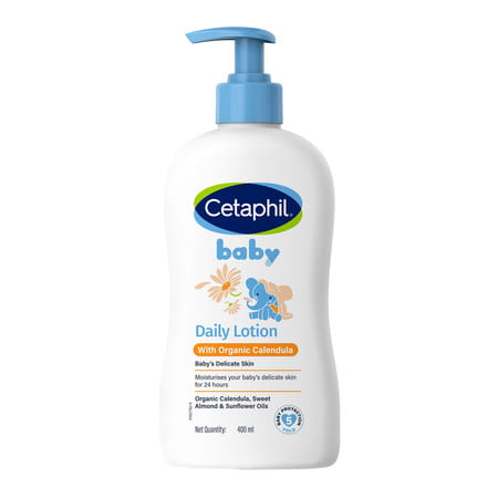 Cetaphil Baby Daily Lotion With Organic Calendula | Face & Body | 400 Ml