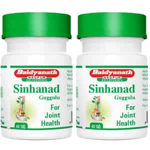 Baidyanath Asli Ayurved Sinhanad Guggulu Tablets For Gout 40 Tab (pack Of 2)