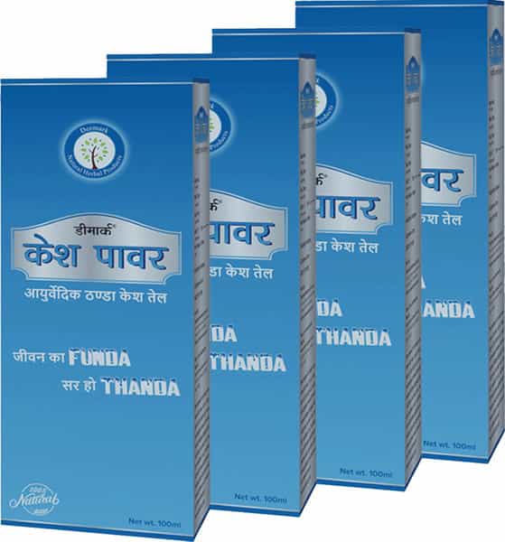 Deemark Kesh Power Ayurvedic Thanda Oil For Stress Tiredness Premature Grey Hair & Hairfall 400Ml