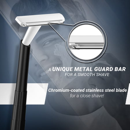 Zlade Retro Single-Blade Razor For Men - Pack Of 6 Shaving Razors