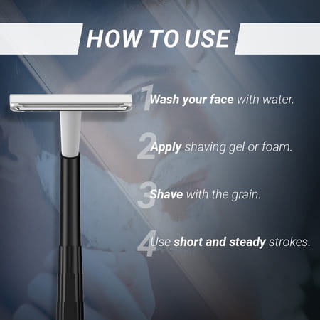 Zlade Retro Single-blade Razor For Men - Pack Of 6 Shaving Razors