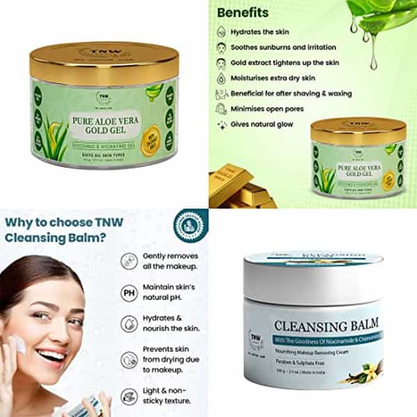 Tnw The Natural Wash Combo With Cleansing Balm & Pure Aloe Vera Gold Gel