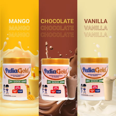 Pediagold | Sucrose-Free Nutrition Drink For Children | 400G | Chocolate Flavour