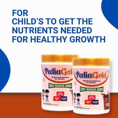 Pediagold | Sucrose-Free Nutrition Drink For Children | 400g | Chocolate Flavour