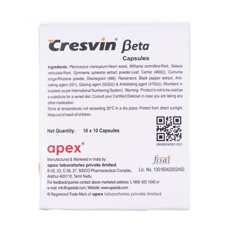 Cresvin Beta Strip Of 10 Capsules