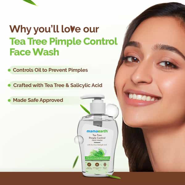 Mamaearth Tea Tree Facewash For Acne & Pimples 250Ml