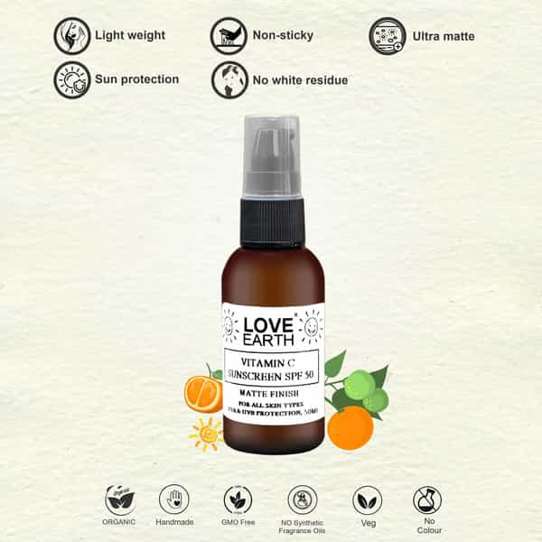 Love Earth Vitamin C Sunscreen Spf-50 50Ml