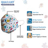 Quarant Kf94 Korean Style Designer Face Mask With Nose Clip And Reusable Mask Extender - Pack Of 10