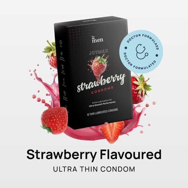 Formen Joymax Lubricated Strawberry Flavor Box Of 10 Condoms