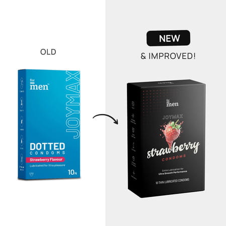 Formen Joymax Lubricated Strawberry Flavor Box Of 10 Condoms