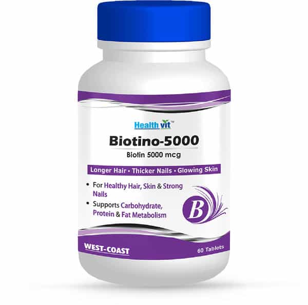 Healthvit Biotino - 5000 Biotin  Multivitamin Tablets  Bottle Of 60