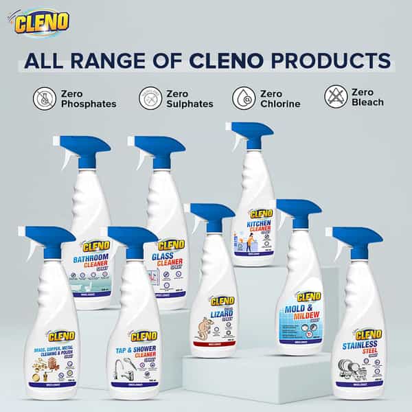 Cleno Heavy Duty Kitchen Degreaser Cleaner Spray Removes Oil Grease Food Stains - 450Ml