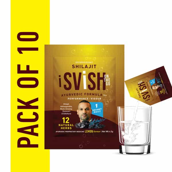 Svish Himalayan Shilajit | Effervescent Powder | 4.5G (Pack Of 10)
