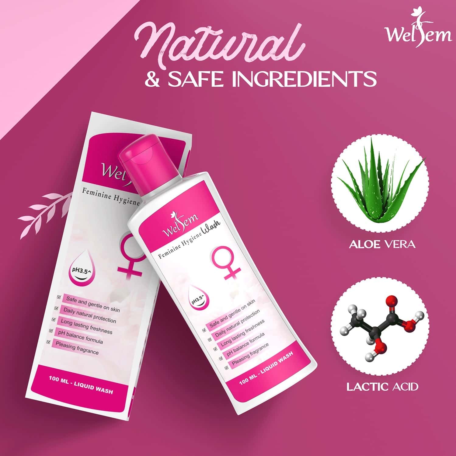 Buy WELFEM FEMININE HYGIENE LIQUID WASH 100ML Online & Get Upto 60 OFF