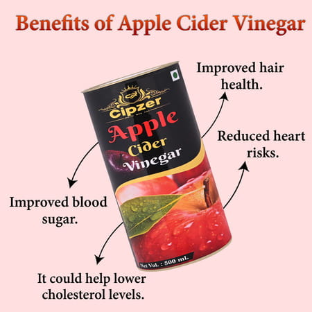 Cipzer Apple Cider Vinegar | Helps In Weight Loss(Pack Of 1)-500 Ml