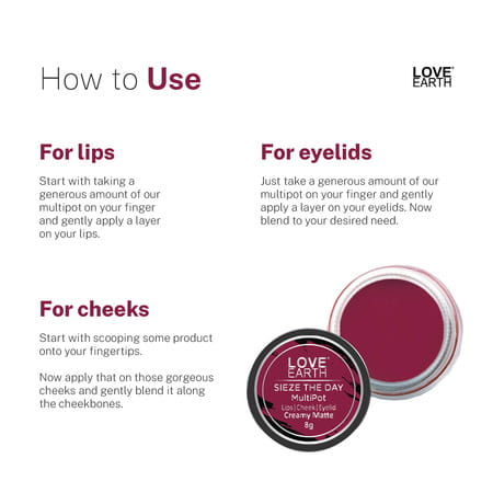 Love Earth Lip Tint & Cheek Tint Multipot - Sieze The Day