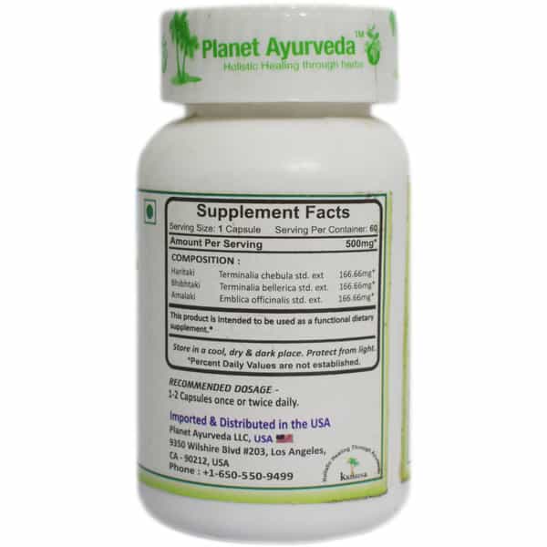 Planet Ayurveda Triphala Capsules - 60 Capsules