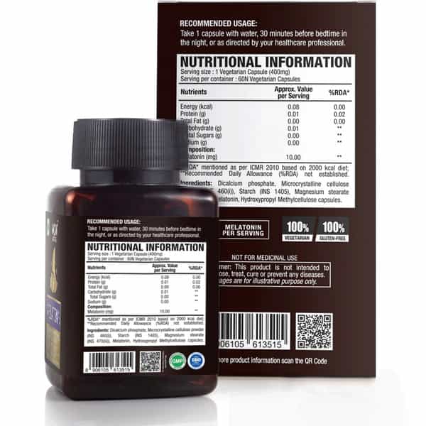 Wow Life Science Melatonin 3 Mg - 60 Vegetarian Capsules