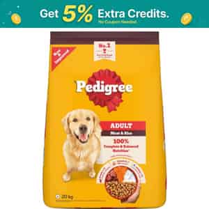 Pedigree Adult Dry Dog Food | Meat & Rice | 20 Kg | Contains 37 Essential Nutrients