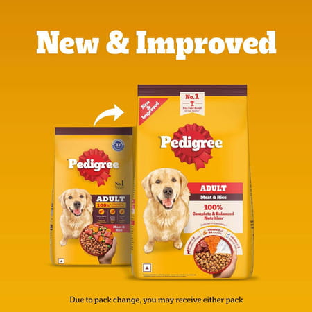 Pedigree Adult Dry Dog Food | Meat & Rice | 20 Kg | Contains 37 Essential Nutrients