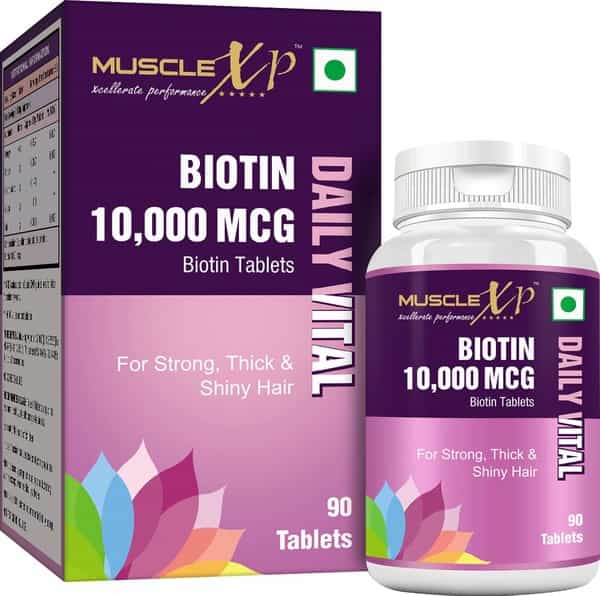 Musclexp Biotin 10 000 Mcg - 90 Tablets - Maximum Strength With No Added Colors