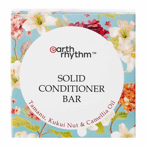 Earth Rhythm Solid Conditioner Bar - Tamanu | Kukui Nut & Camellia Oil Without Tin - 80 Gm