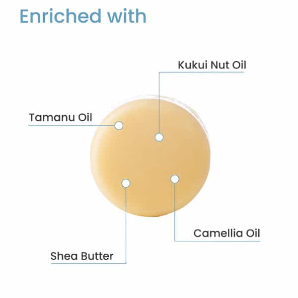 Earth Rhythm Solid Conditioner Bar - Tamanu | Kukui Nut & Camellia Oil Without Tin - 80 Gm