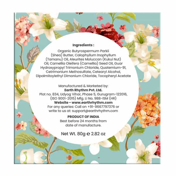 Earth Rhythm Solid Conditioner Bar - Tamanu | Kukui Nut & Camellia Oil Without Tin - 80 Gm