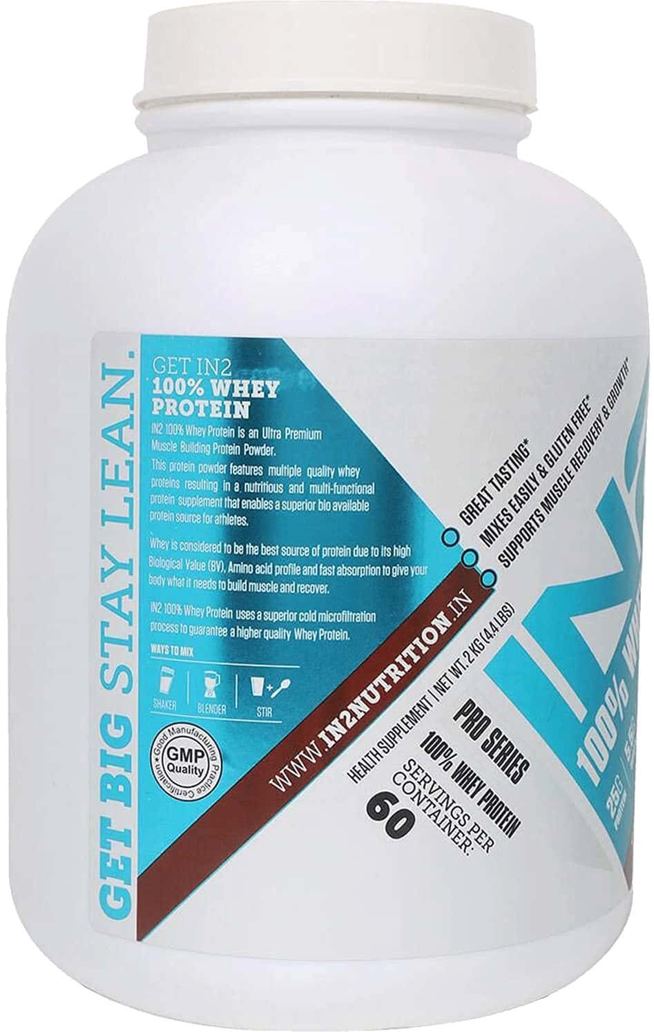 Buy IN2 100 WHEY PROTEIN 2KG (CAFE MOCHA) 25G PROTEIN 5.5G BCAAS 4G
