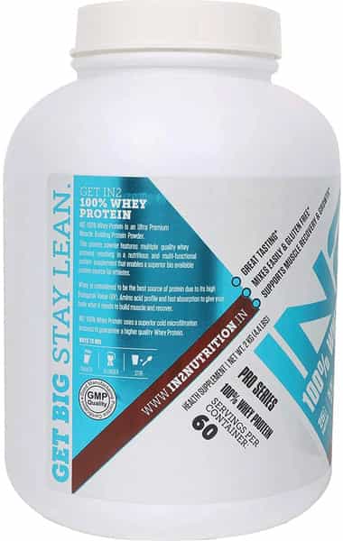 In2 100% Whey Protein 2Kg (Cafe Mocha) 25G Protein 5.5G Bcaas 4G Glutamine