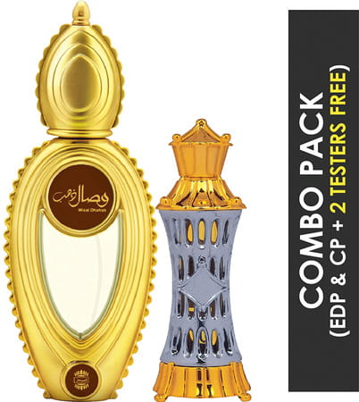 Ajmal Wisal Dhahab Edp 50ml Perfume For Men And Mizyaan Cp Oil Alcohol-Free Attar 14ml For Unisex
