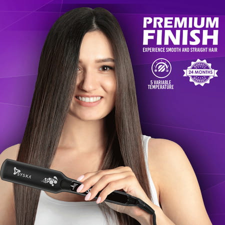 Syska Wide Plate Keratinplus Hs2020 Hair Straightener (Black)
