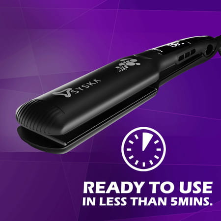 Syska Wide Plate Keratinplus Hs2020 Hair Straightener (Black)