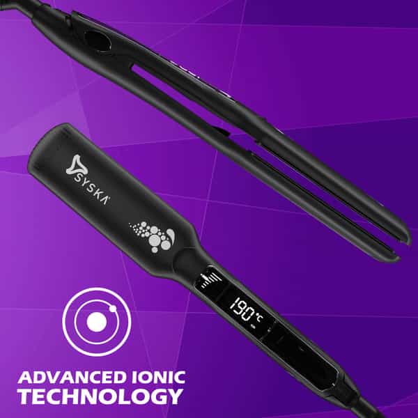 Syska Wide Plate Keratinplus Hs2020 Hair Straightener (Black)