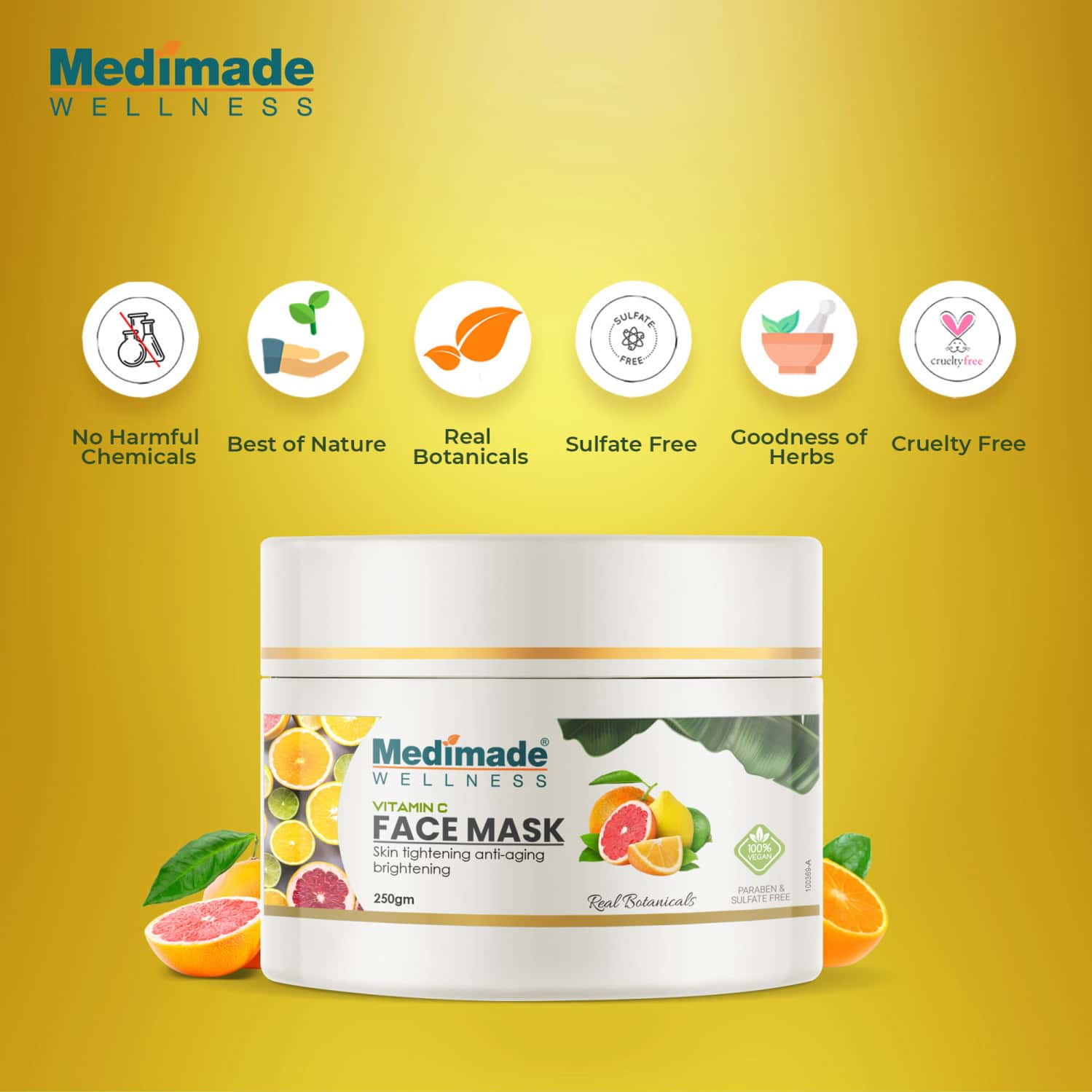 Buy MEDIMADE VITAMIN C FACE MASK 250 GM Online & Get Upto 60 OFF at