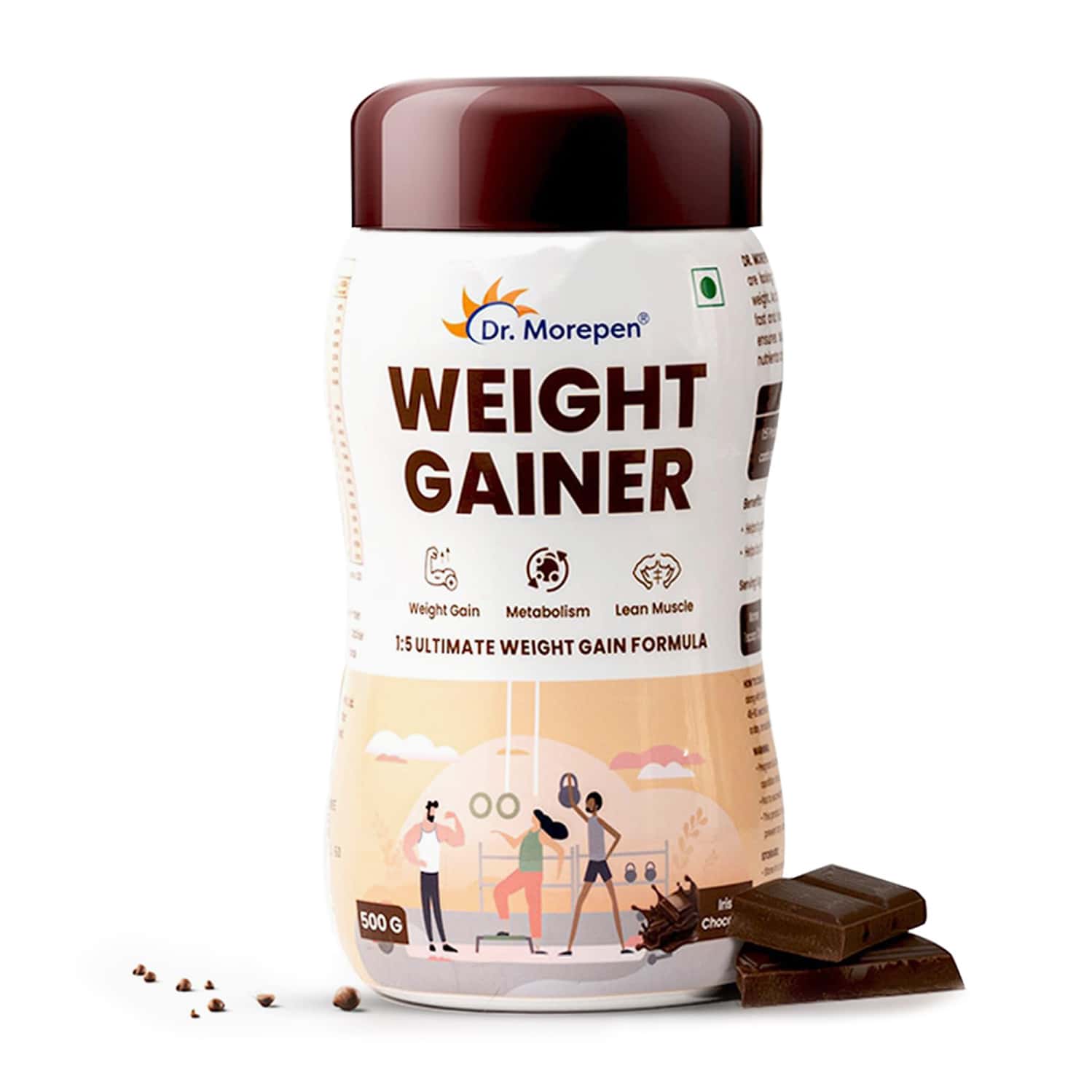 Dr. Morepen Weight Gainer Chocolate Flavour - 500g