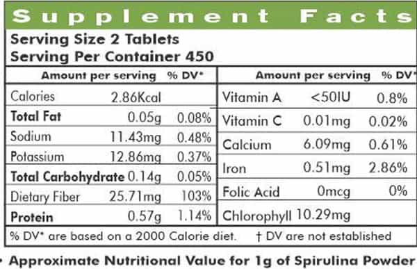 Ayur Champ - Pack Of 5 - Spirulina Tablets Green Food Supplement 500Mg- 900 Tablets Value Pack