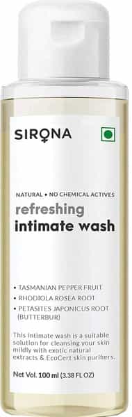 Sirona Natural Ph Balanced Intimate Wash With 5 Magical Herbs & No Chemical Actives - 100Ml
