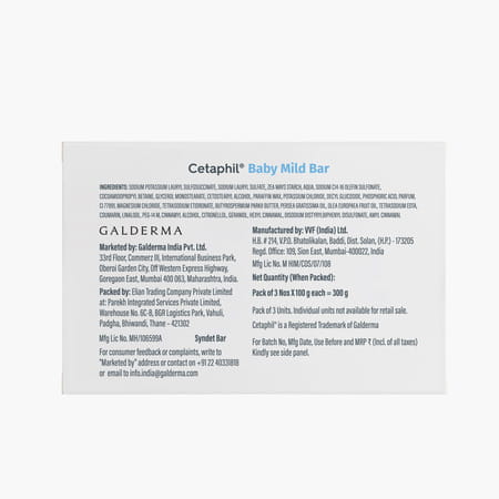 Cetaphil Baby Mild Bar 100gm (Pack Of 3)