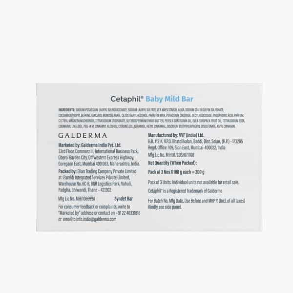 Cetaphil Baby Mild Bar 100Gm (Pack Of 3)