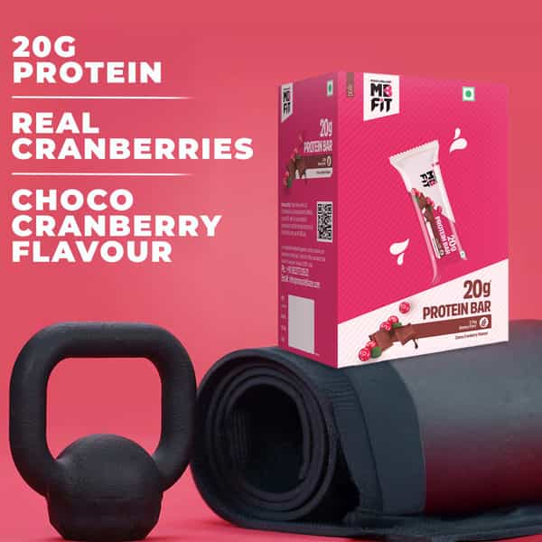 Muscleblaze 20G Protein Bar (Choco Cranberry | Pack Of 6) | Protein Blend