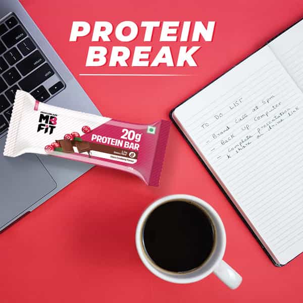 Muscleblaze 20G Protein Bar (Choco Cranberry | Pack Of 6) | Protein Blend