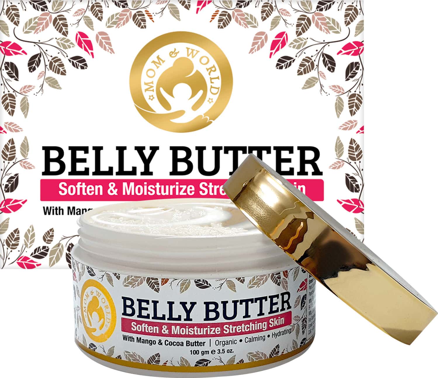 Mom & World Belly Body Butter With Mango And Cocoa For Stretch Marks Tummy 100 G