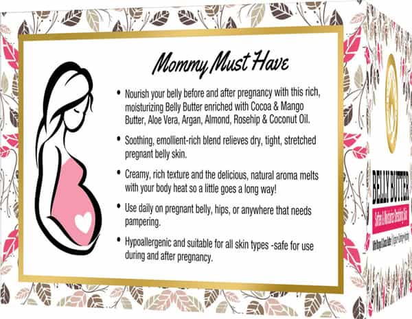 Mom & World Belly Body Butter With Mango And Cocoa For Stretch Marks Tummy 100 G
