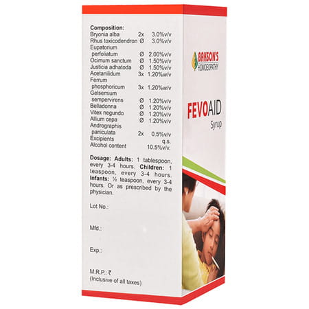 Baksons Homoeopathy Fevo Aid Syrup 115 Ml
